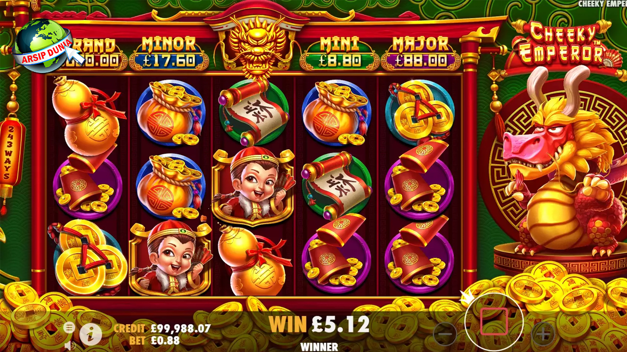 Slot Cheeky Emperor Humor Tinggi Hadiah Lebih Tinggi!