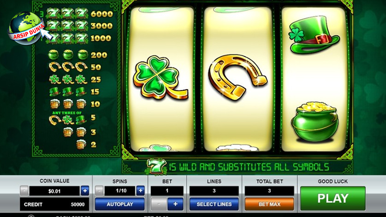 Irish Charms di Rtp8000 Slot Pulsa, Rejeki Hijau Tiap Hari!