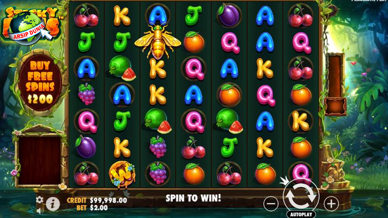 Slot Online Ekstra Brightful10 yang Menghidupkan Sticky Bees
