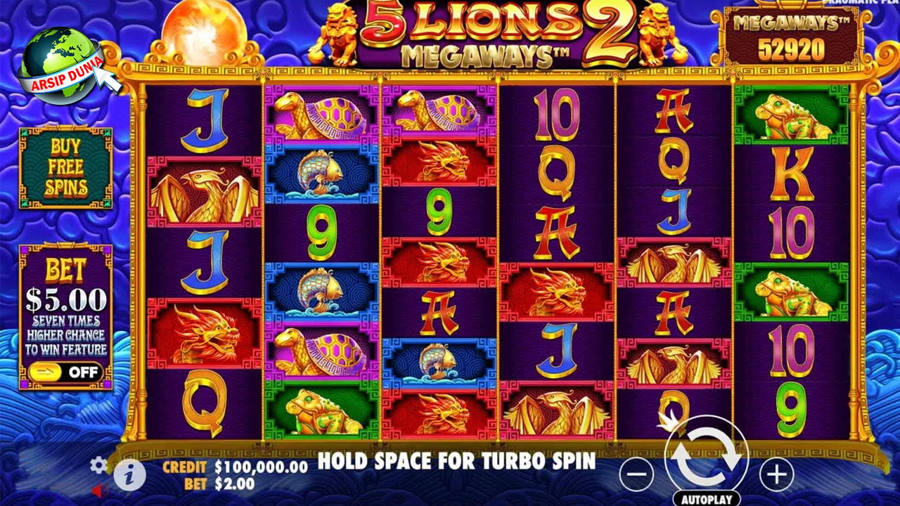 5 Lions Megaways Sang Singa Kasih Autentik